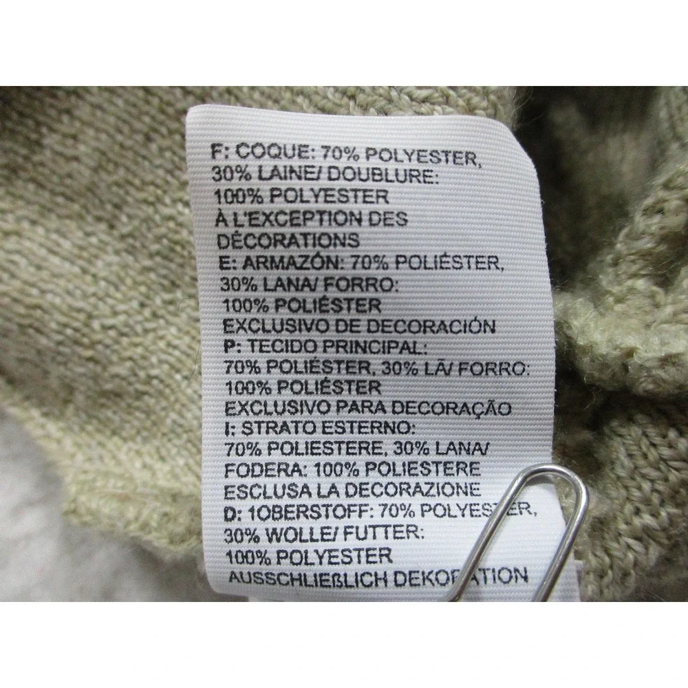 The North Face Hat Beanie Fitted One Size Tan Knit Fleece Lined Mens Winter Warm
